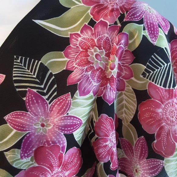 VINTAGE FLORAL CROP PANTS SET by OSCAR de la RENTa - Picture 3 of 13